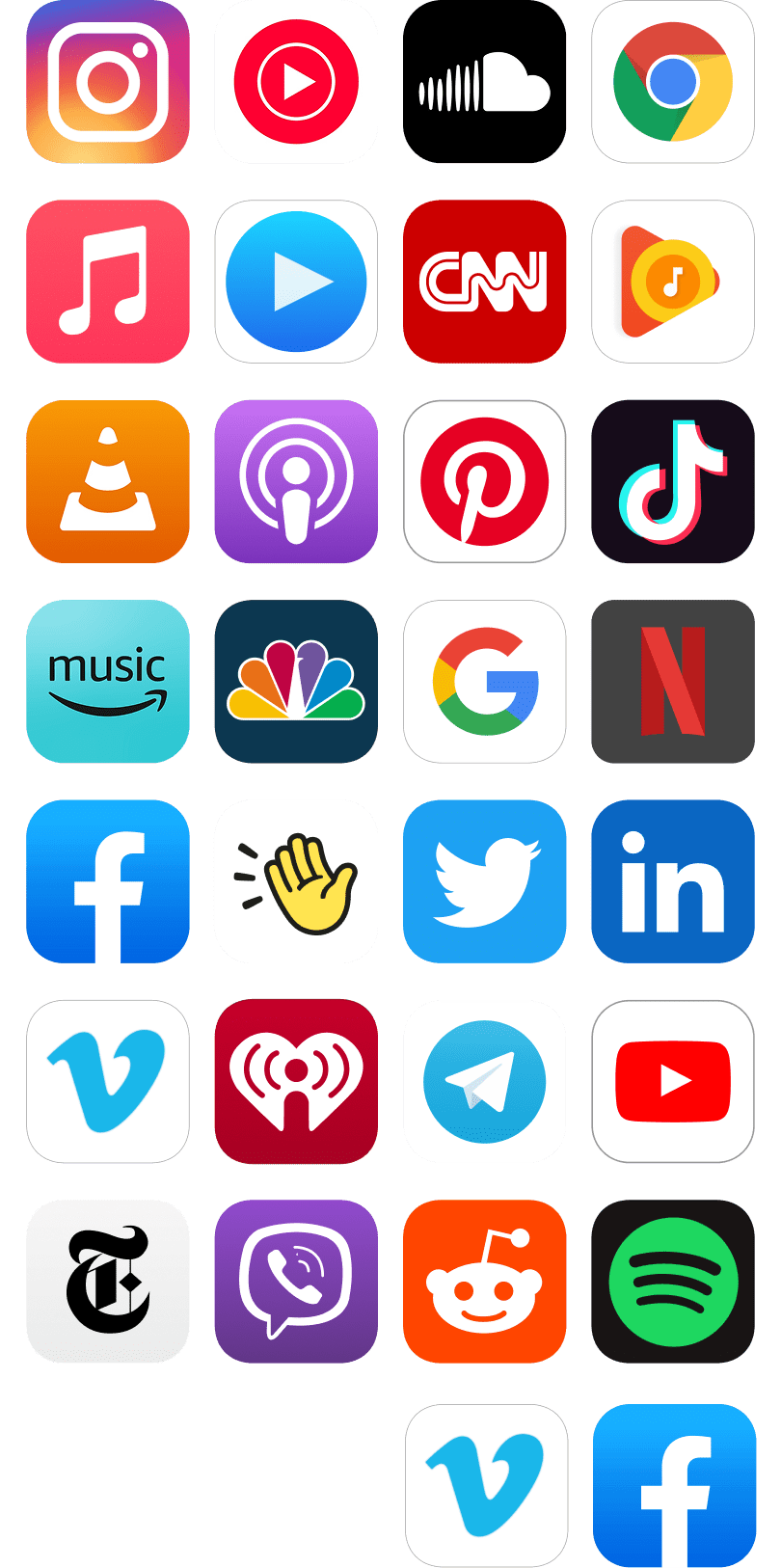Native app compatibility with popular streaming and content apps